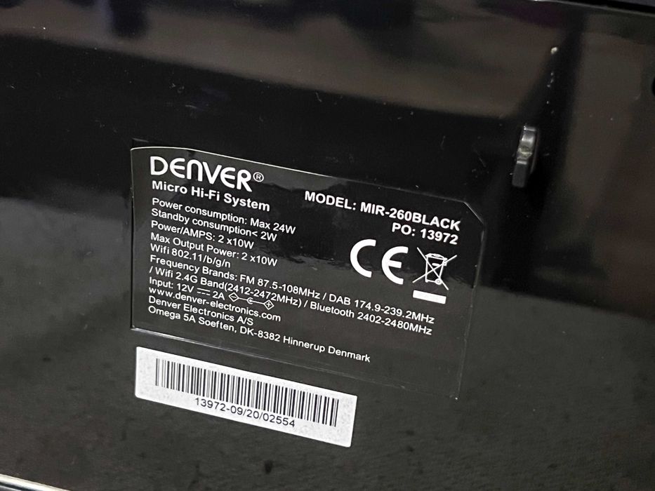 Sistem audio Denver MIR 260BLACK FM DAB Bluetooth WiFi auditie excelen