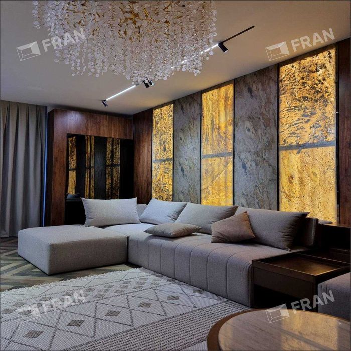 Натуральный каменный шпон панель для декора Оникс ONIX