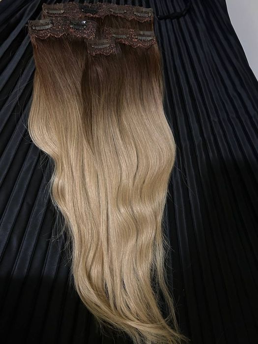 Extensii de par natural clip-on ombre