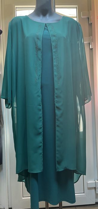 Rochie noua ocazie marimea 52-54 verde smarald