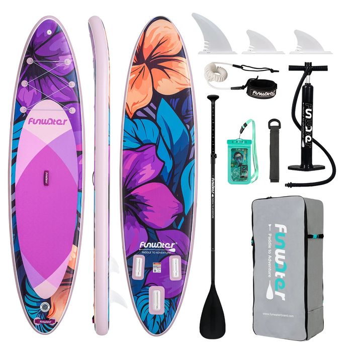 Надуваем падъл борд  FunWater Flowers 11', SUP.