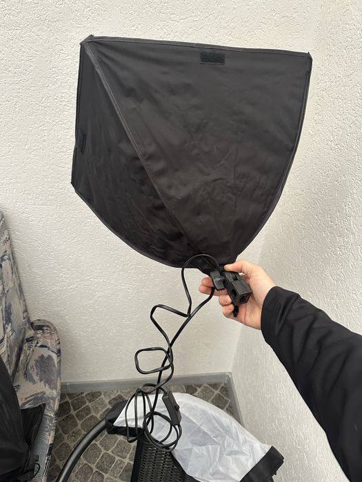 2 softbox-uri patrate cu Led, diffuser,husa transport