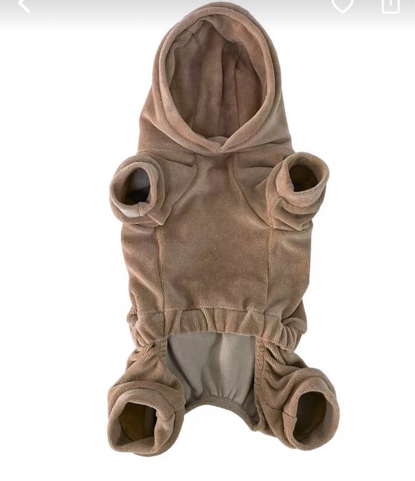 Велюровый костюм для собак, щенков