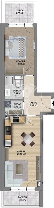 Продава се Двустаен апартамент в Пловдив, Христо Смирненски - 78 кв.м за 971 €/кв.м - Снимка #1