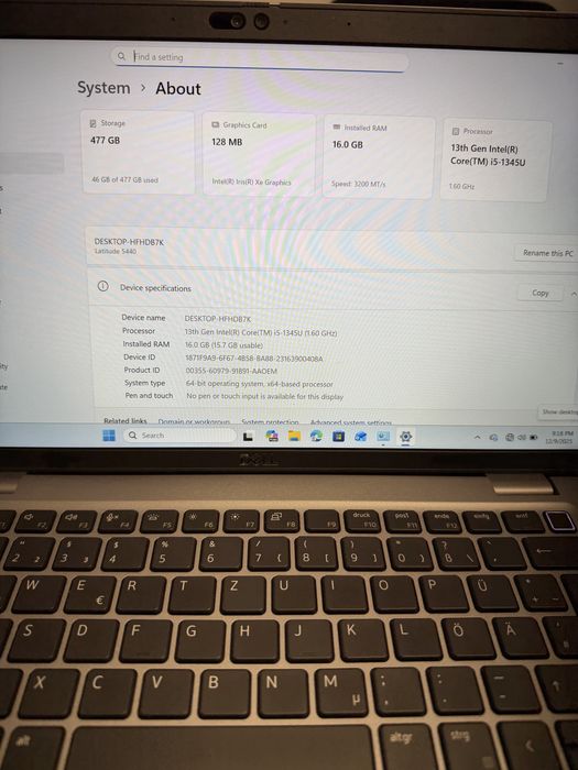 Laptop Dell Latitude 5440 , Intel VPro , 16Gb Ram , 512 Gb , nou !