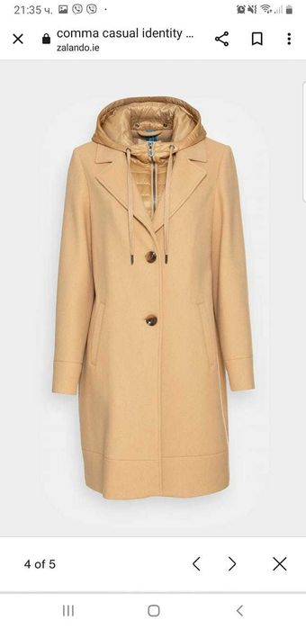 Comma палто с платка, 30% вълна в състава.