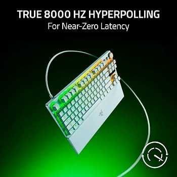 Razer Huntsman V3 Pro TKL 8KHz White - ЧИСТО НОВА, НЕРАЗОПАКОВАНА! Гаранция