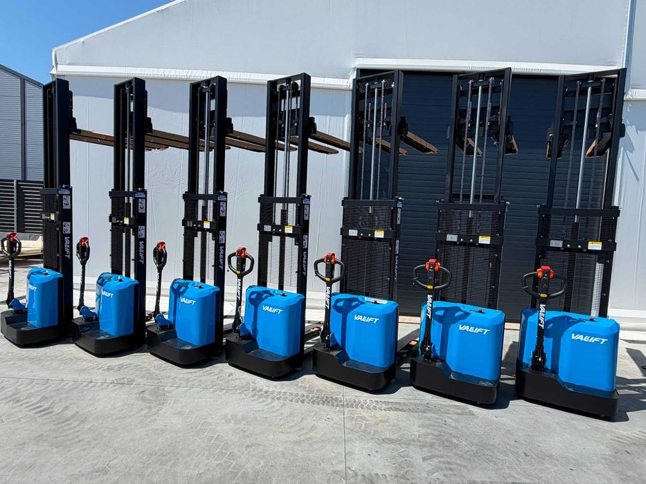 Transpaleta electrica Liza Electrica cu catarg 1500kg VALLIFT Service si Garantie