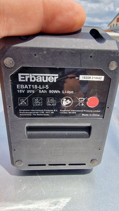 Acumulator erbauer 18v 5ah ca nou