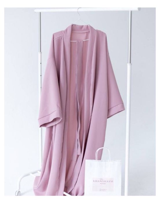 Абайя черная и розовая