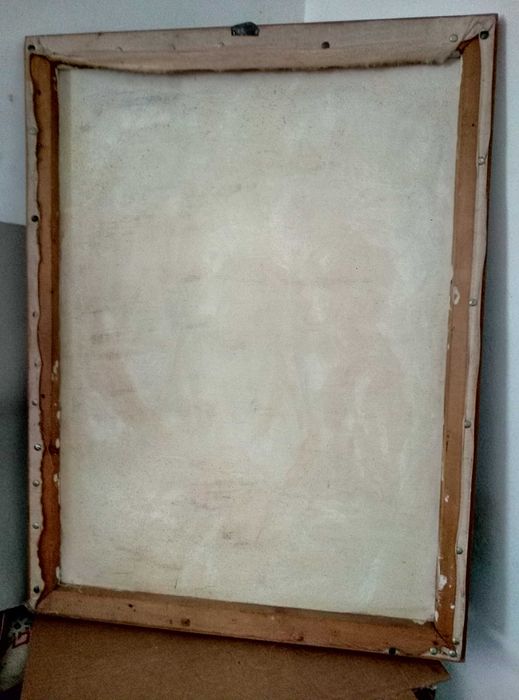 СЪБЛАЗЪН Стара МАСЛЕНА КАРТИНА 80/60см. Импресия