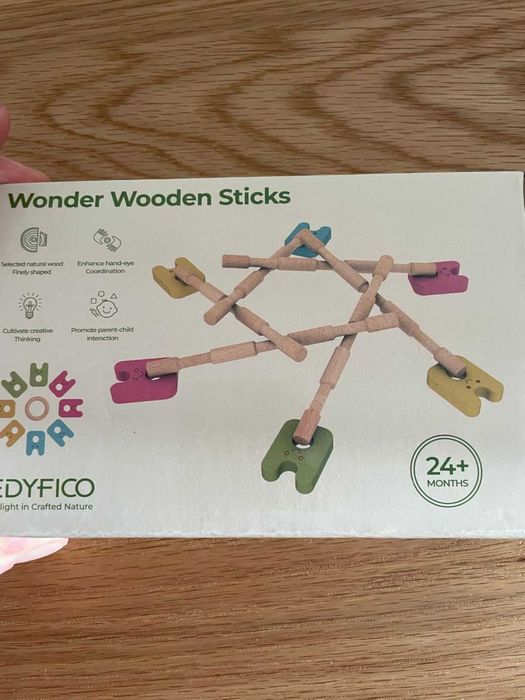 STEM играчки, Физически научен комплект за деца, 12 дървени пръчки