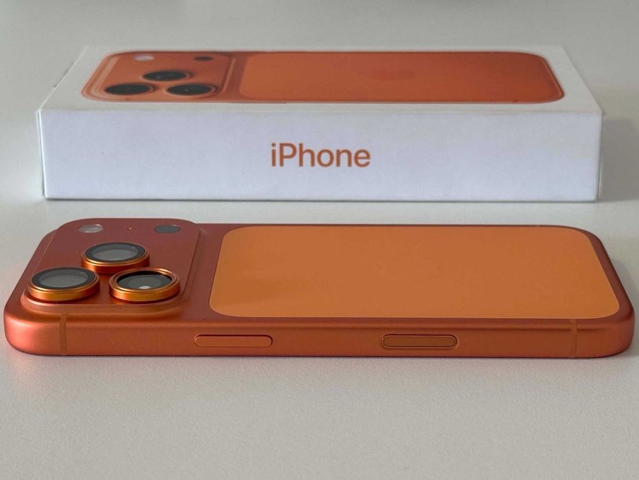 Бартер! 36м.Гаранция! iPhone 17 Pro Cosmic Orange (Oранжев) 100% Батерия!