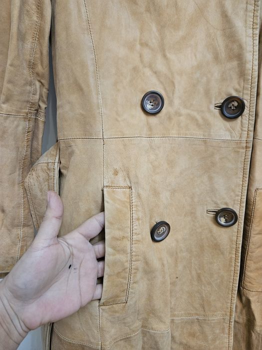 Trenci piele naturala Zara ,culoare camel