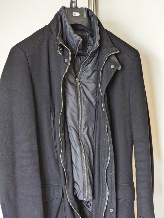 Palton Zara Man, culoare neagră, mărimea L, stare excelentă