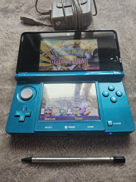 Nintendo 3ds aqua blue modat