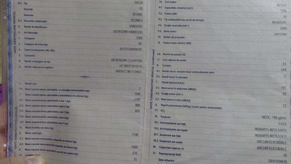 Dacia Sandero 1,4 MPI