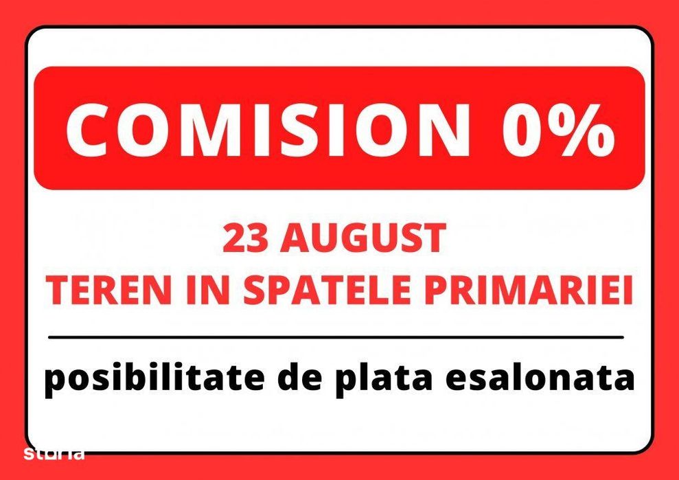 Central - 23 August - teren ideal pentru rezidenta sau comercial