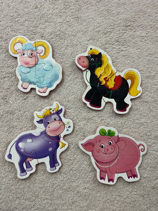 Set 3 puzzle-uri, copii 3 ani+