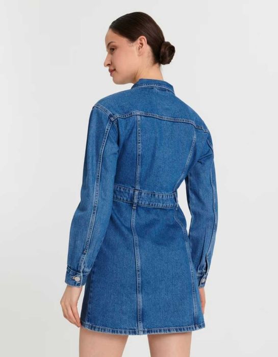 Оранжева рокля / Цикламена къса рокля/ Дънкова рокля / Рокля от лиосел