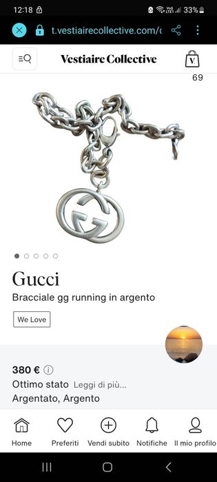 Brățară argint 925 Gucci