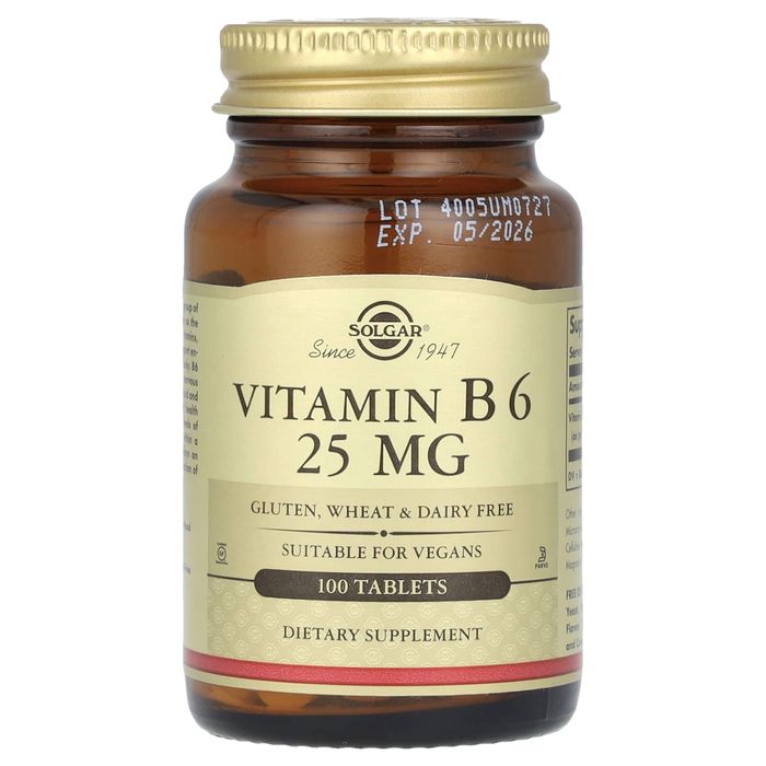 Витамин B6 25мг 100 табл Solgar Vitamin B6