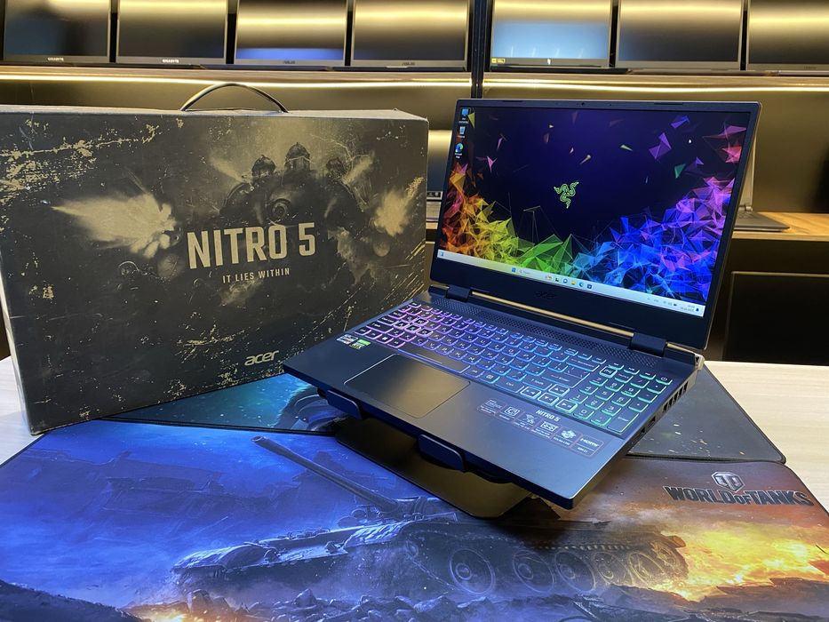 !!МОЩНЫЙ!! Игровой Ноутбук ACER NITRO 5 AMD Ryzen 5-6600H! RTX 3070 8G
