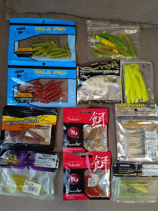 Силиконовые приманки 91шт!