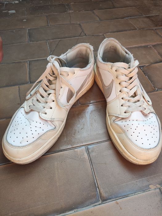 Beige Brown Custom Low Air Jordan 1 x.