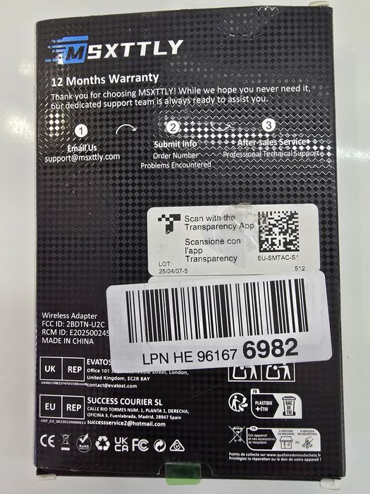 Адаптер за безжичен CarPlay & Android Auto MSXTTLY AC01 2IN1 Wireless