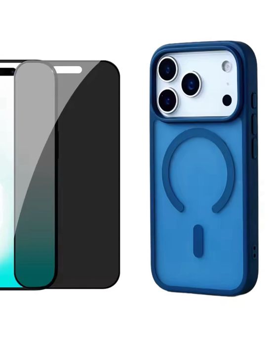 Husa Magsafe Acrilyc Mata+Folie Sticla Iphone 17 PRO 17 AIR 17 PRO MAX