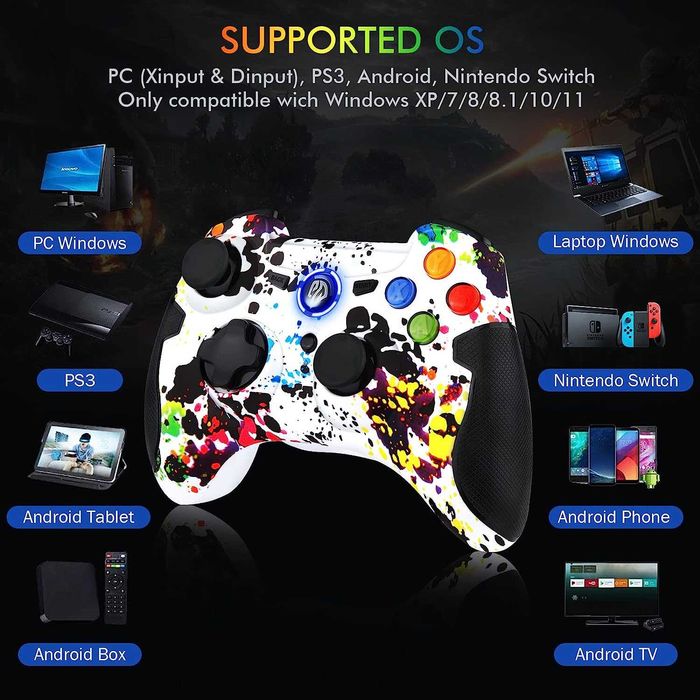 Безжичен контролер за игри EasySMX, 2.4G геймпад