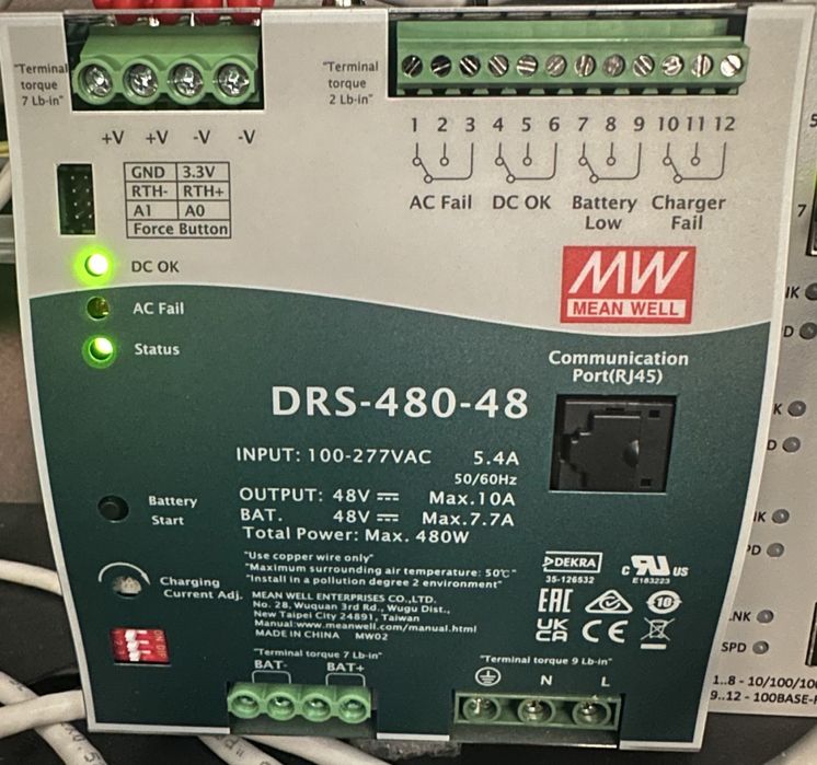 DRS-480-48, Источник питания