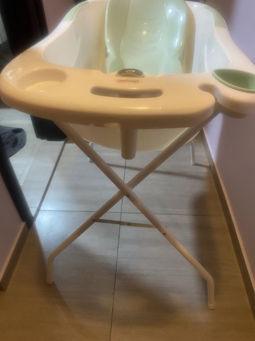 Вана за къпане за бебе със стойка и термометър