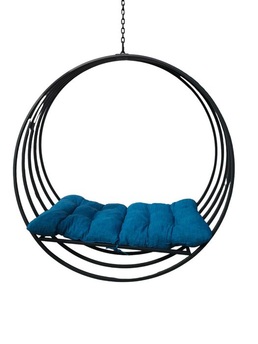 Leagan suspendat, design modern,otel vopsit electrostatic, gri/turcoaz