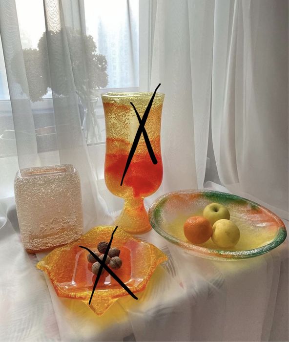 Ваза и ладья из плексиглас советское