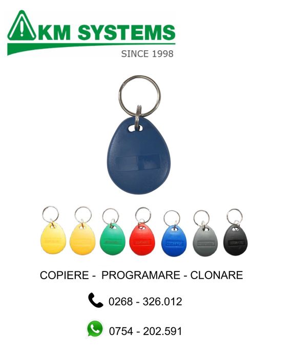 TAG / CARTELE ELECTRA - KMS/ CARD INTERFON - control acces - hotelier - programare/clonare - gama completa