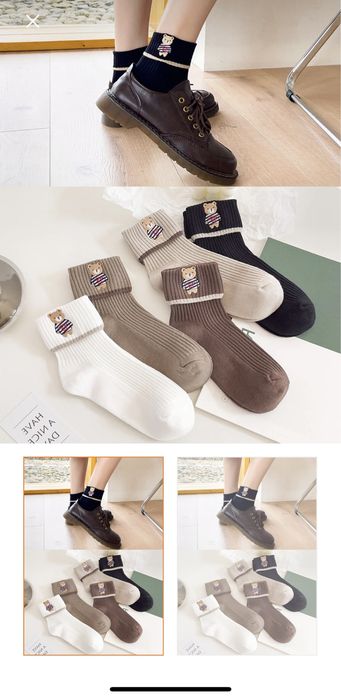 5 perechi sosete cu model ursulet 35 - 38