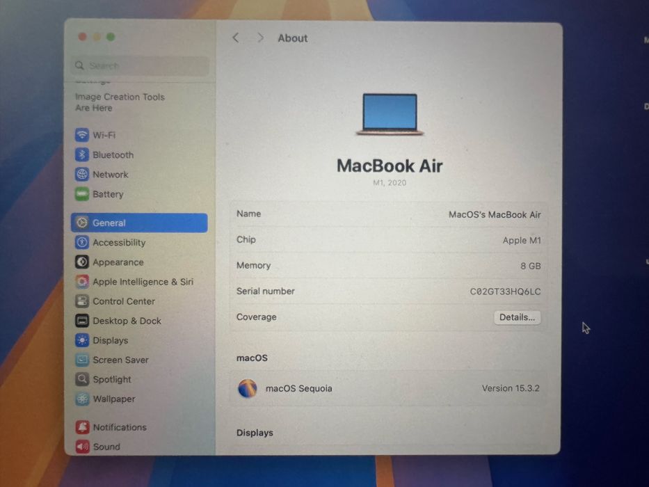 Аpple MacBook Air M1 (2020) – 8GB RAM / 256GB SSD / Петфектен