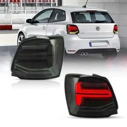 Диодни стопове за VW POLO от 2009-2017 GTI / R look с бягащ мигач - опушени