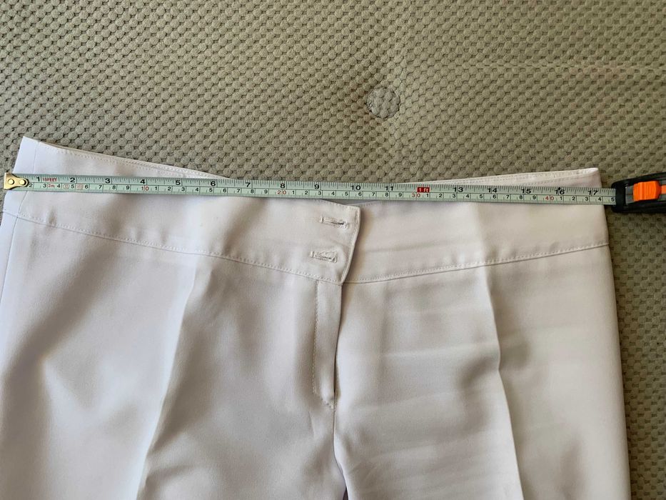 Бял официален дамски летен панталон