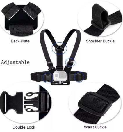 Нагръдник за екшън камера Gopro Hero 9 8 7 6 5 Xiaomi Yi 4K SJCAM SJ40