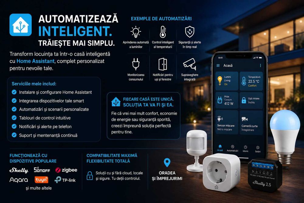 Construiesc și configurez sisteme Smart Home cu Home Assistant