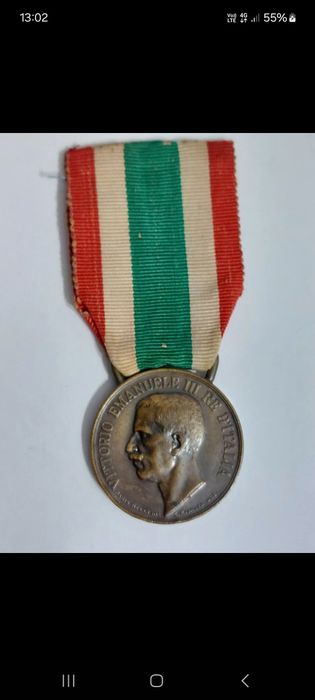 Medalie Originală Italia "Unità d'Italia 1848-1918" – Bronz de Război