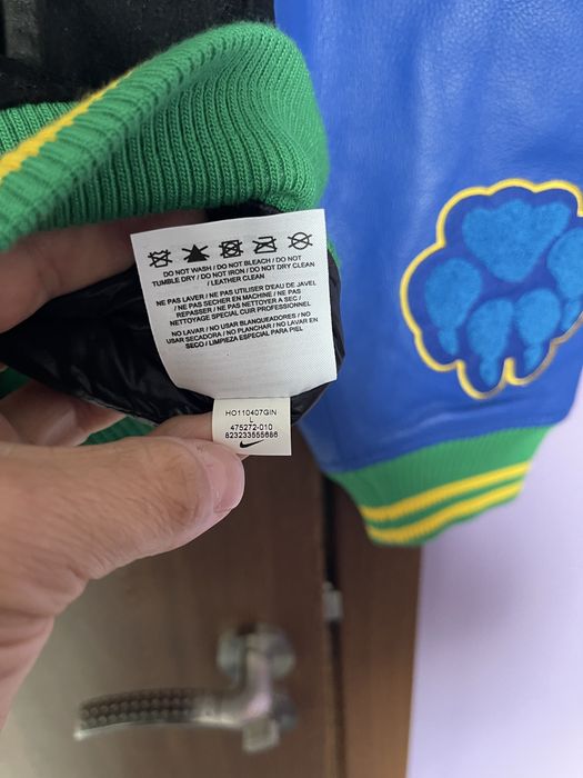 L Яке Nike Brasil Бразилия Destroyer Varsity Leather Jacket Brazil NBA