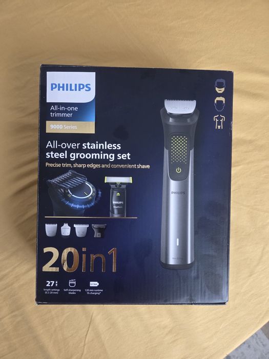 Aparat de tuns Philips All-in-One Trimmer 9000 Series, 20 in 1, inox,