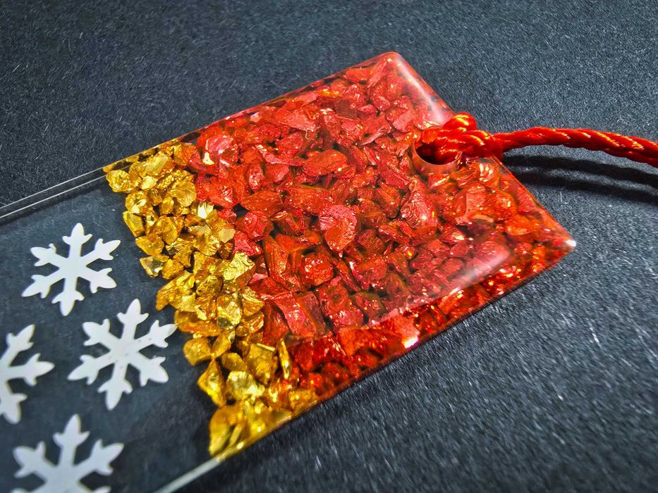 Коледен книгоразделител от епоксидна смола