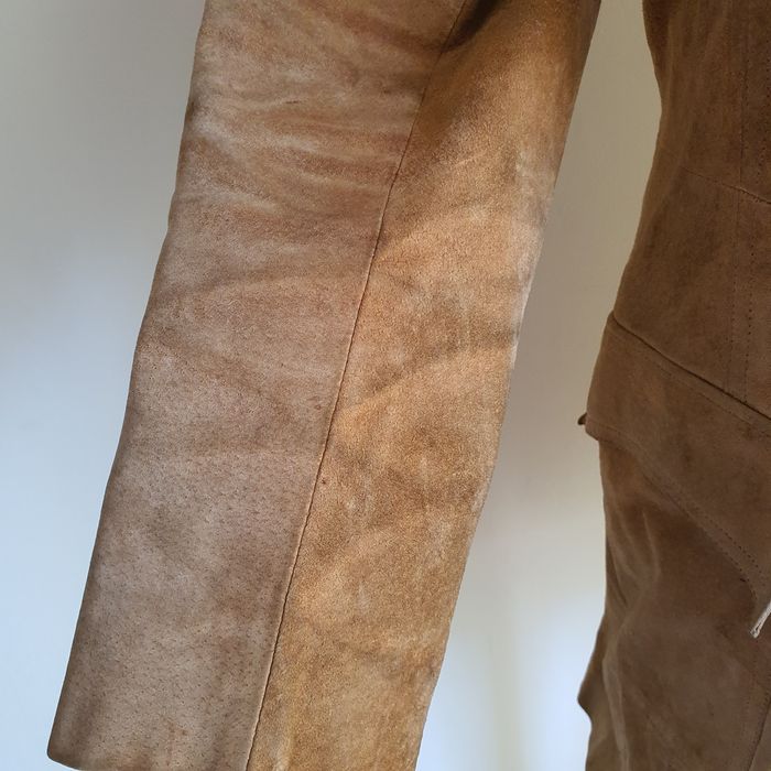 Palton / trench de piele intoarsa