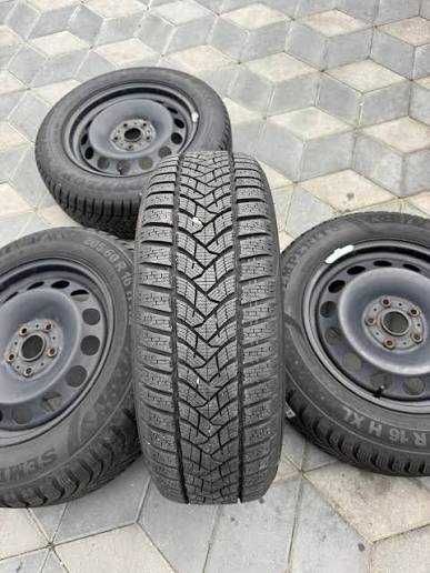 Jante Otel-Tabla Skoda/Audi/Vag/Mercedes 5x112 r16 + Anvelope Iarna Dot 2024