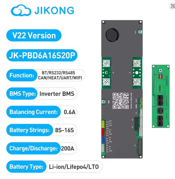 JK BMS v22 200A - JK-PBD6A16S20P V22 - model nou !